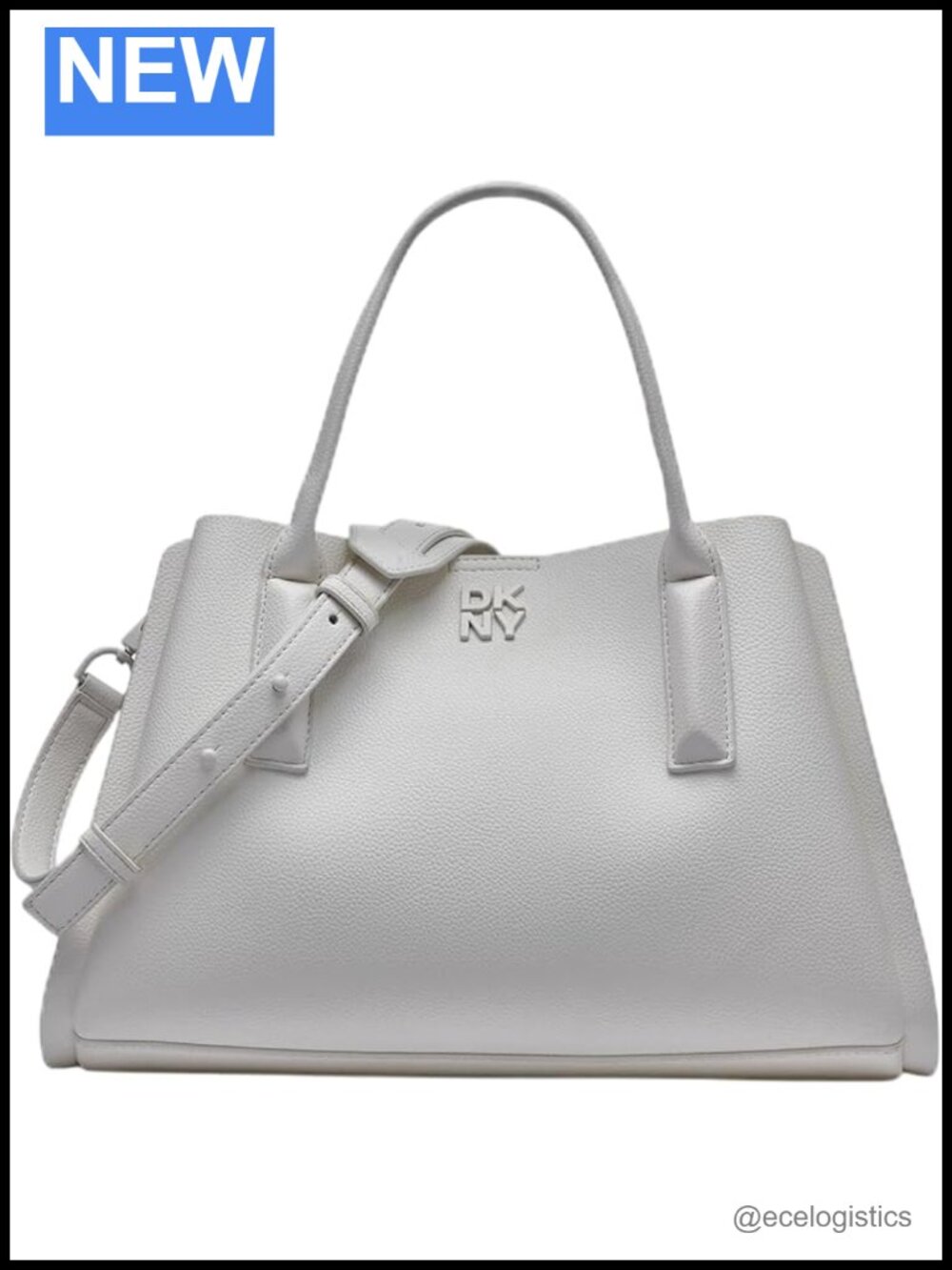 Faux Leather Satchel Bag with Adjustable Shoulder Strap